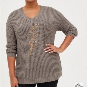 Torrid Chunky Pullover Tunic Length Sweater Sz‎ 1X